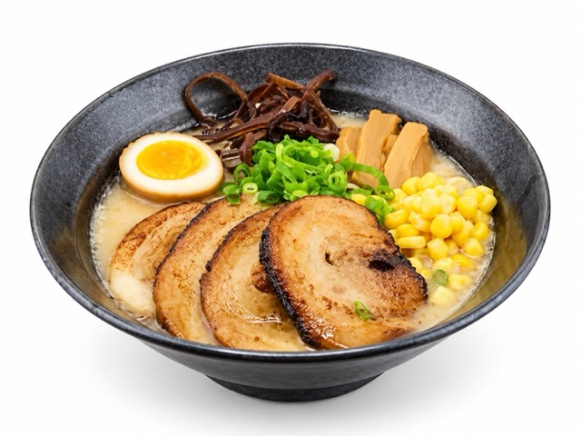 Tonkotsu ramen with chashu and marinated egg